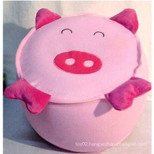 lovely and practical plush pig Inflatable stool